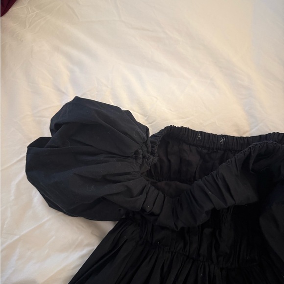 Abercrombie & Fitch Black off shoulder puff sleeve Mini Dress - Picture 8 of 8
